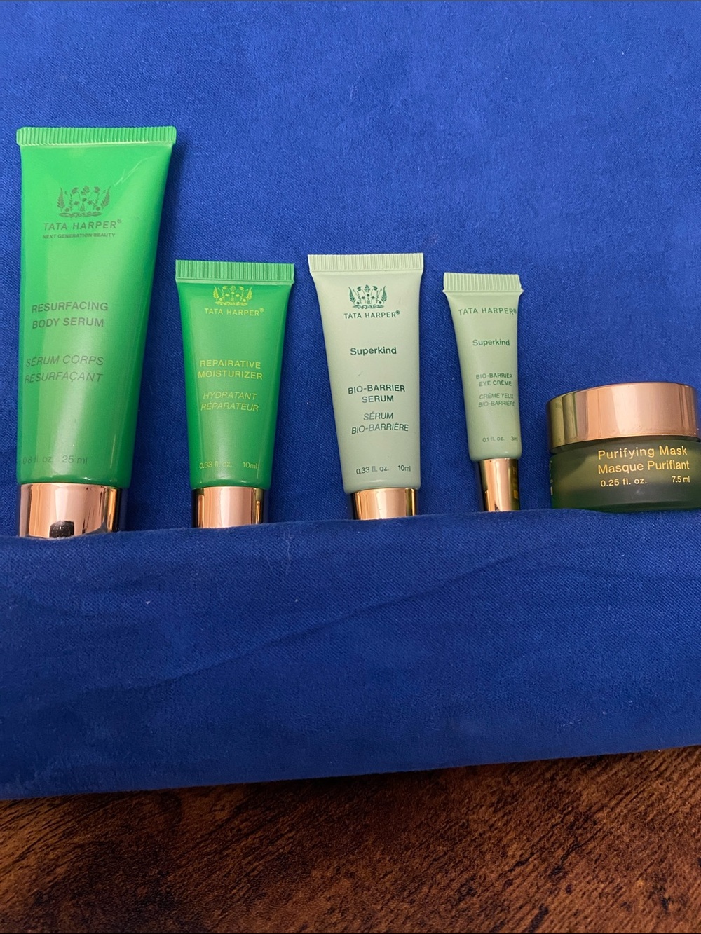 Tata Harper Green Skincare Mini Set with Rose Gold Caps
